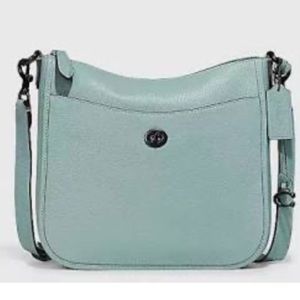 Coach blue pebble leather is Chaise